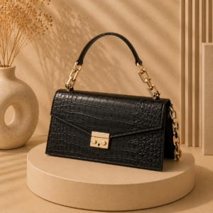 AMAIA II M Czarny CroCo mat GOLD